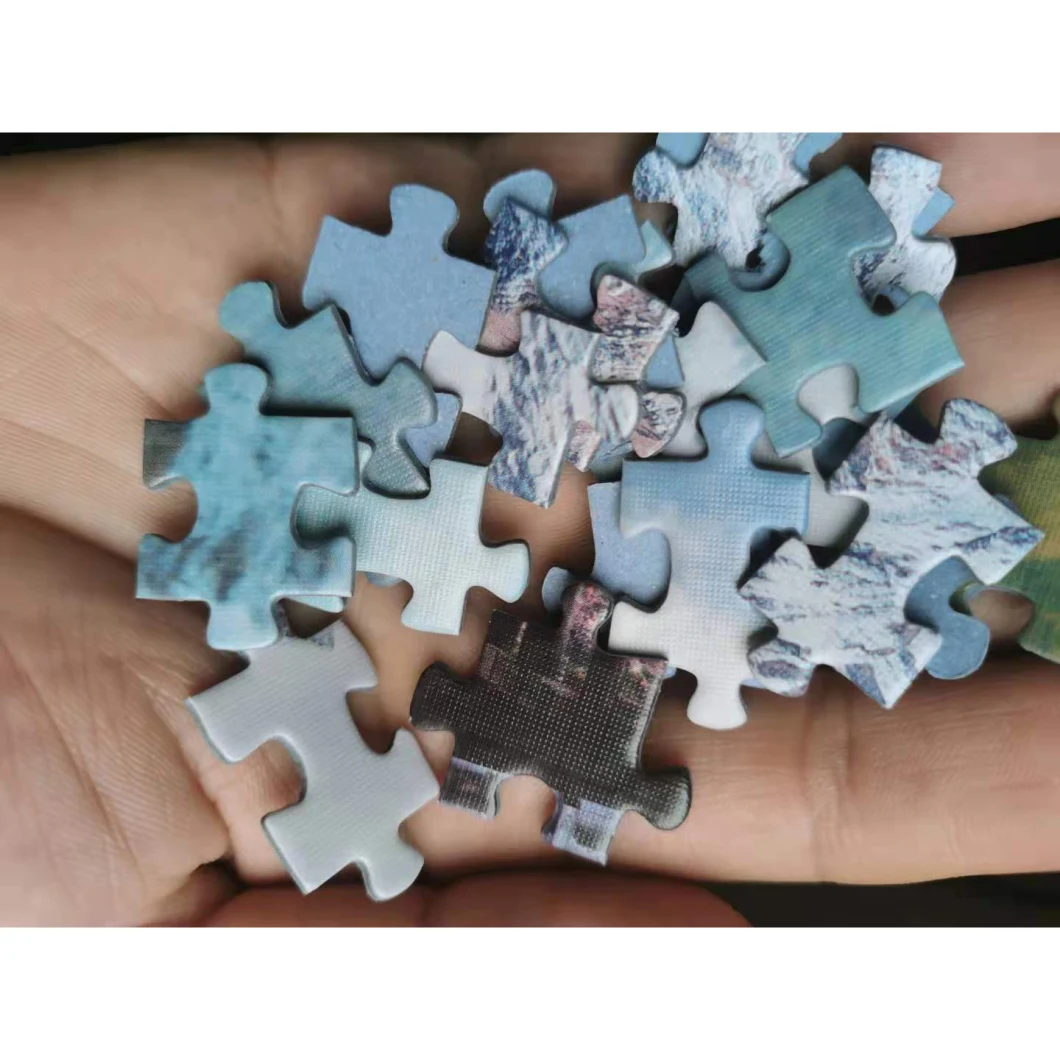 1000PCS Top Quality Blue Card Paper Puzzle