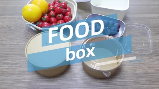 Contenitore per pranzo da asporto stampato personalizzato/zuppiera per insalata/scatole per imballaggio alimentare in carta kraft