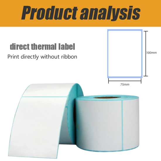 Stampa di adesivi all'ingrosso Adesivi a trasferimento termico Adesivi trasparenti in materiale ecologico Adesivi in ​​rotolo di carta