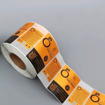 Etichette adesive personalizzate con design in carta kraft autoadesiva opaca per la stampa di imballaggi alimentari