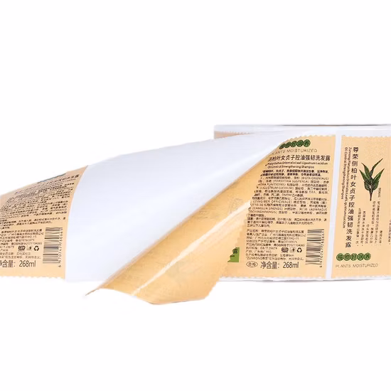 Etichette adesive personalizzate con design in carta kraft autoadesiva opaca per la stampa di imballaggi alimentari